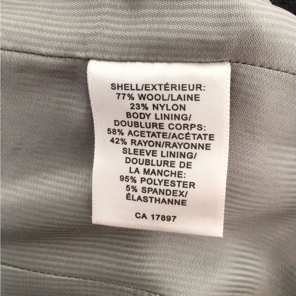 BANANA REPUBLIC Charcoal Grey Single Button Wool Blazer - US 2 - Picture 7 of 7